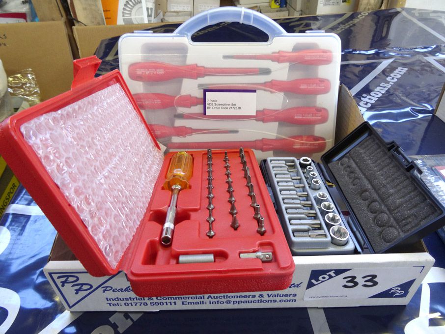 7 Piece screwdriver set, 17 piece tamper proof Tor...