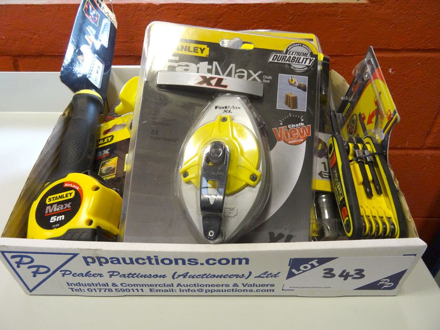 Qty various Stanley Fatmax tools inc: tape measure...