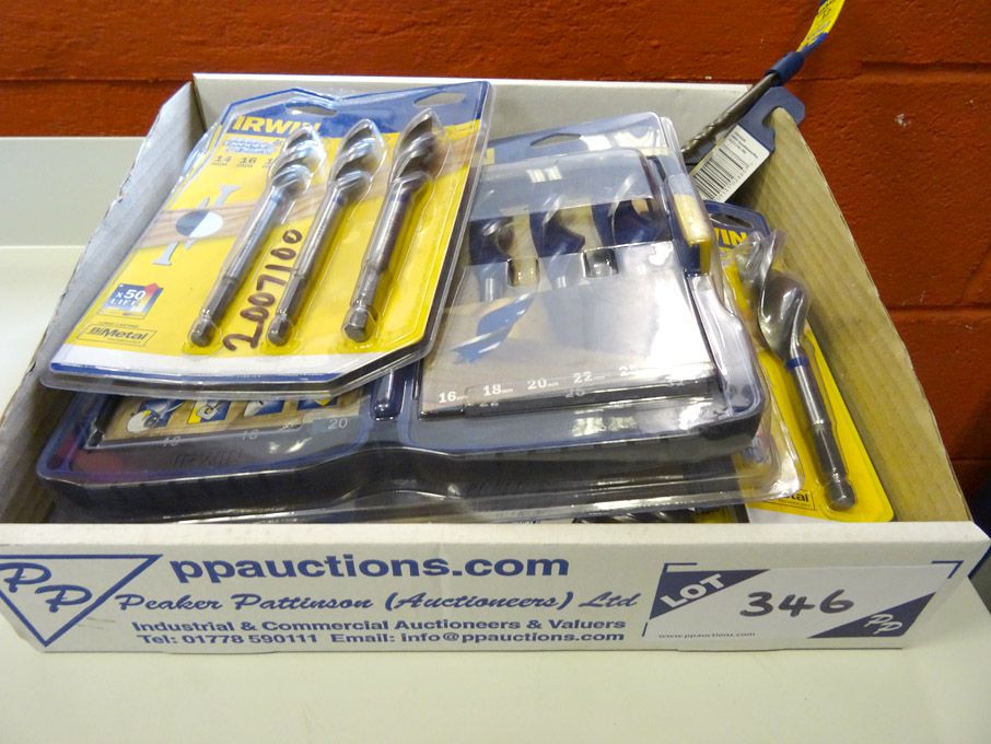 Qty various Irwin wood & concrete twist drills to...