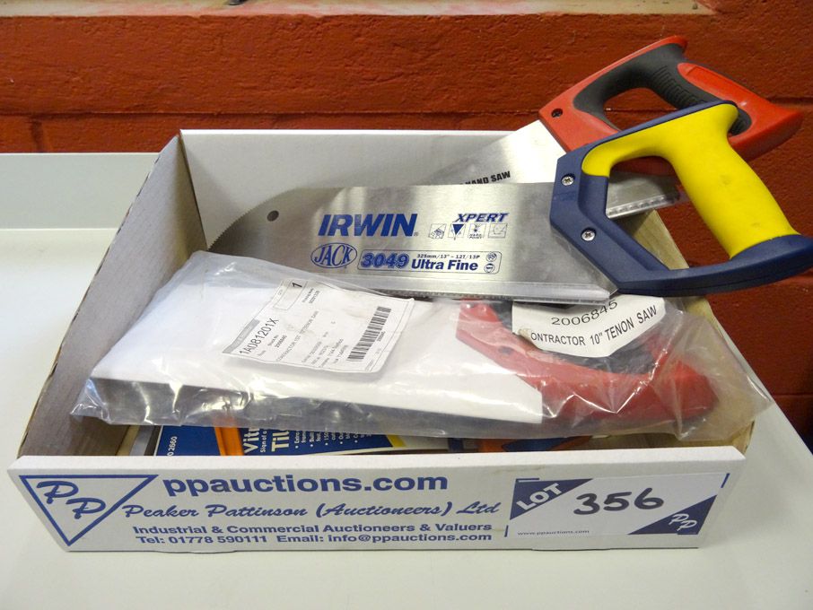 Qty various Irwin hand saws - (packaged & unused)