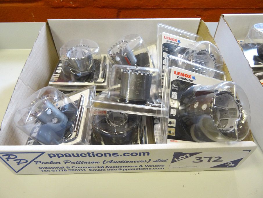 Qty Lenox diamond hole saws to 102mm - (packaged &...