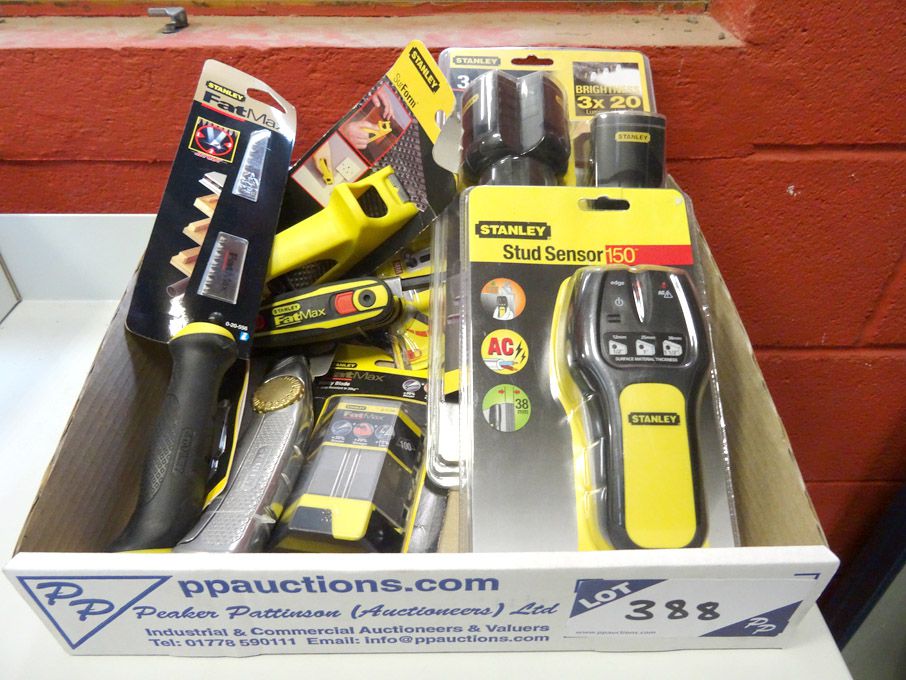 Qty various Stanley tools inc Stanley knives, LED...