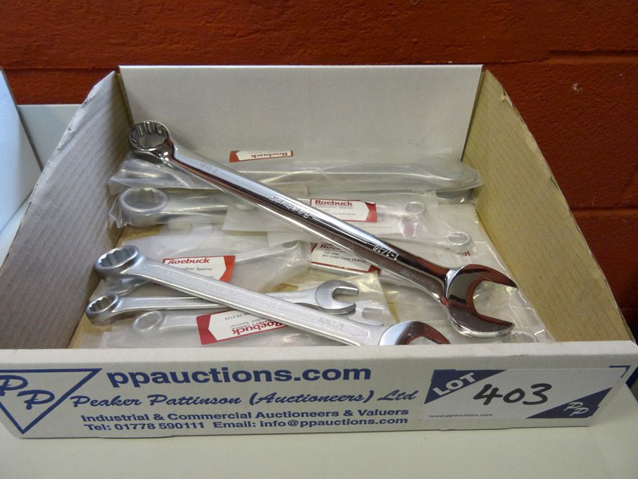 Qty Roebuck combination spanners to 1 1/16" - (pac...