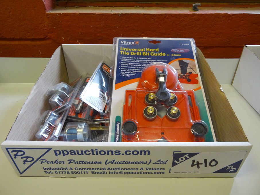 Qty ARMEG diamond grit tile drills to 35mm & Vitre...