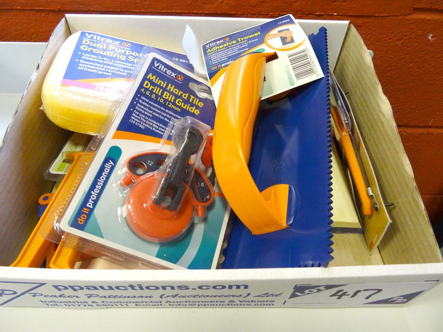 Qty various Virtex etc tools inc: tile saw, heavy...