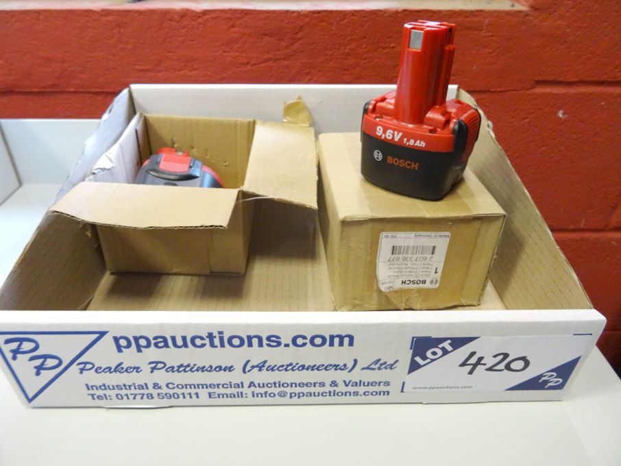 2x Bosch 9.6v batteries, 1.8Ah - (packaged & unuse...