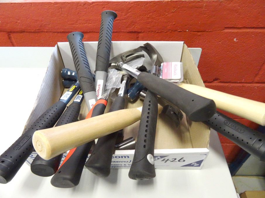 Qty various Stanley, Roebuck etc hammers - (packag...