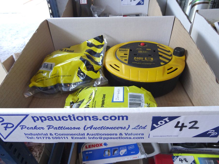 Defender 4m extension reel, 240v, 10A, Defender RC...