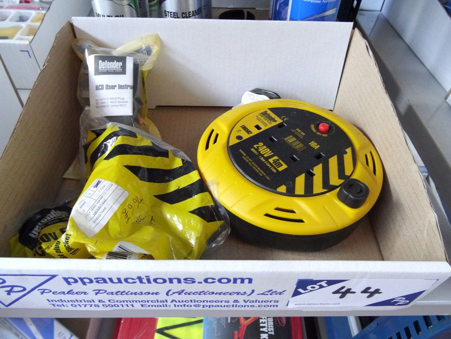 Defender 4m extension reel, 240v, 10A, Defender RC...