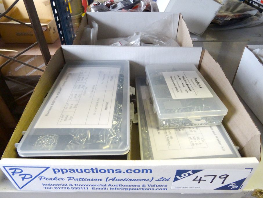 Qty Roebuck etc machine screws, tapping screw bolt...