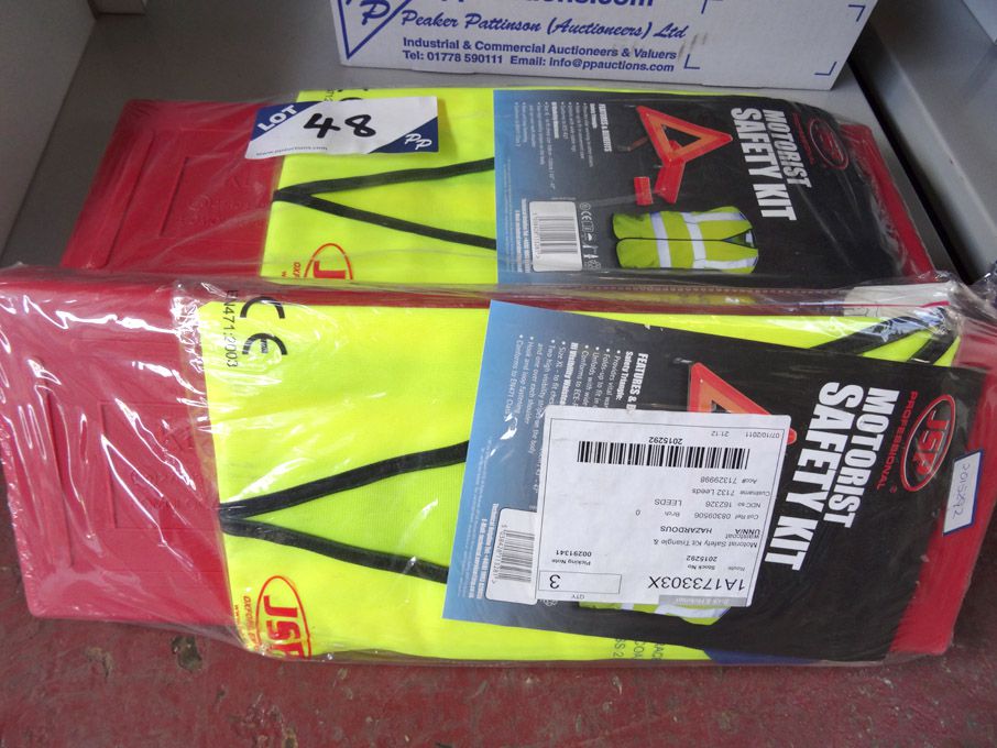 2x JSP motorist safety kits, triangle & waistcoat...