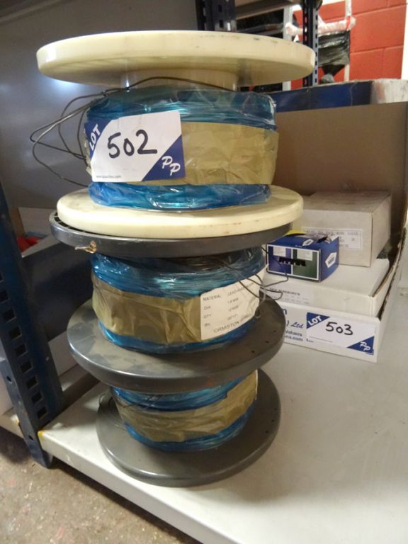 3 reels various Ormiston 1.6mm diameter lead wire...