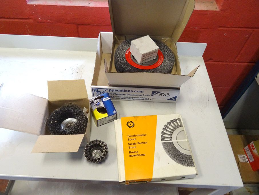Qty various Osborn etc wire brushes - (packaged &...