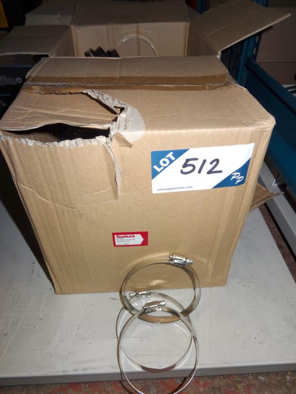 2x boxes Roebuck 80x100mm s/s hose clips - (packa...