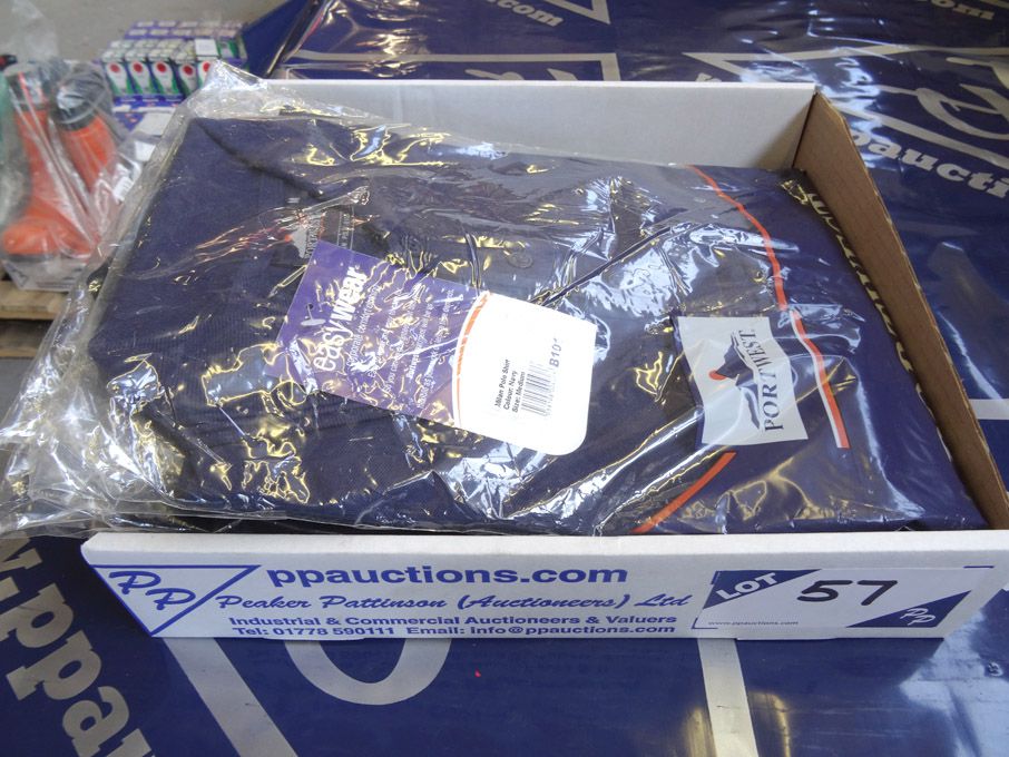 5x Portwest medium navy polo shirts - (packaged &...