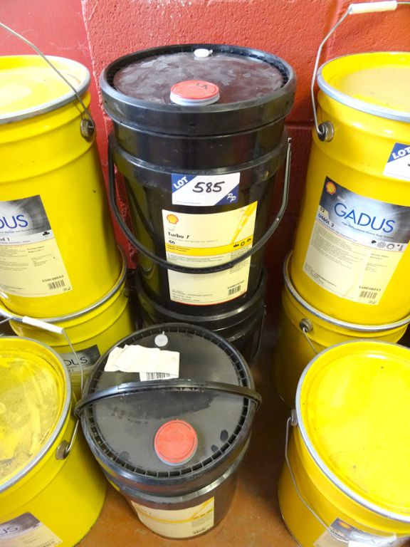 3x 20ltr drums Shell Turbo T46 industrial steam &...
