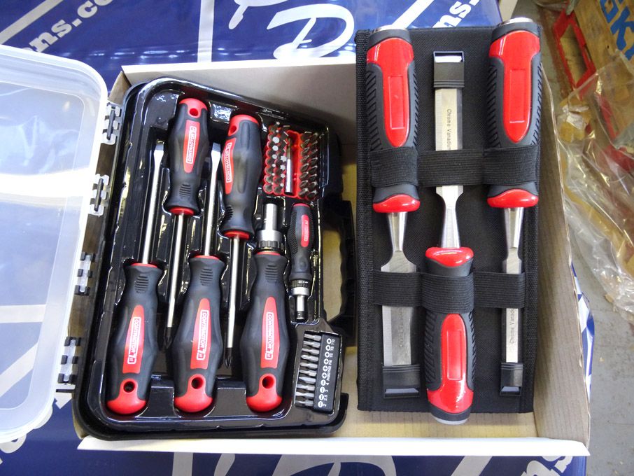 3 piece chisel set & 49 piece screwdriver set - (p...