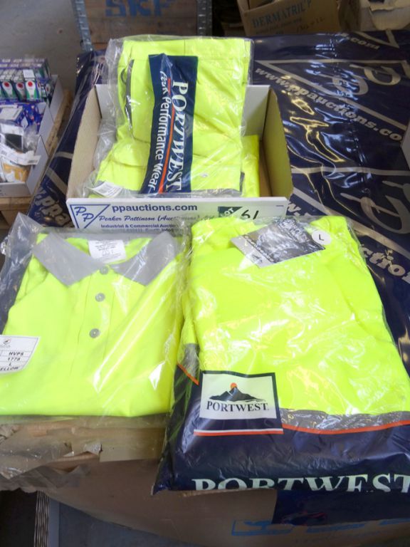 Portwest large yellow hi-viz set - shorts, 2x polo...