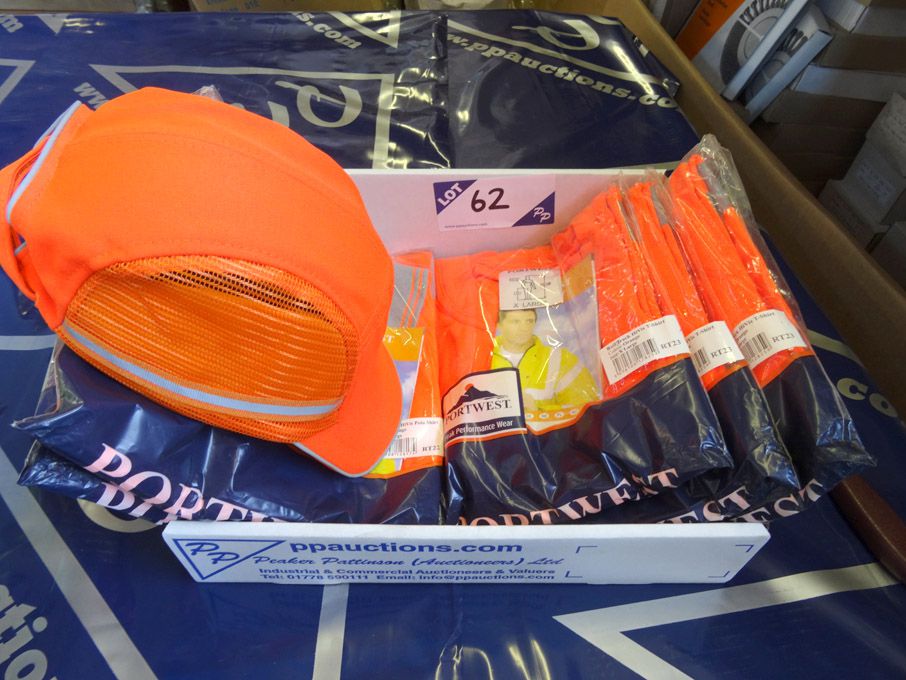 Portwest XL orange hi-viz set - 2x polo shirts, 3x...