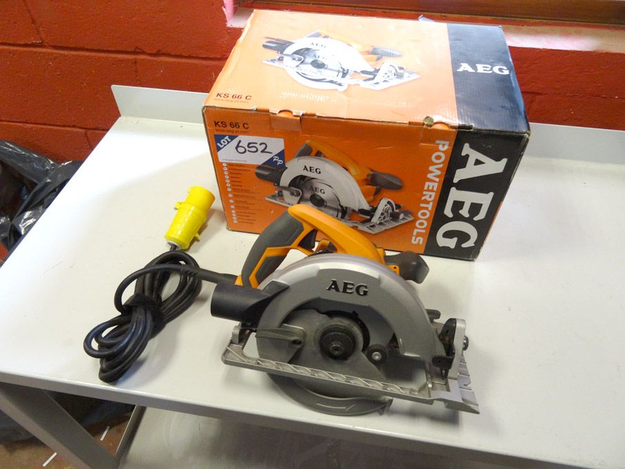 AEG KS66C circular saw, 110v, 1600W, 184mm diamete...