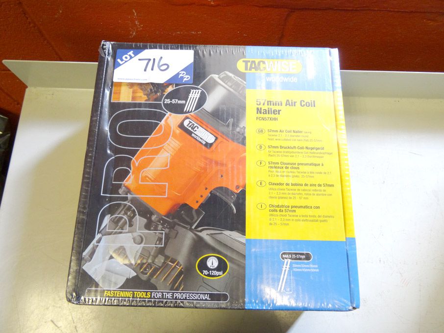 Tacwise Pro 57mm air coil nailer, 70-120PSi, 25-57...