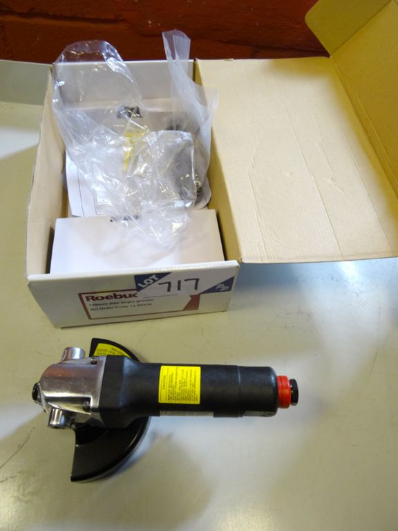 Roebuck pneumatic 125mm angle grinder, 10000rpm -...