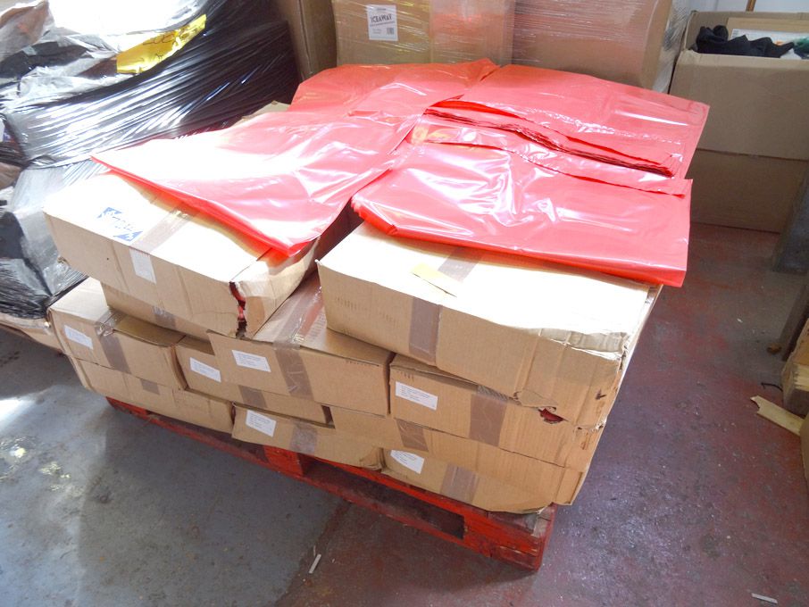 22 boxes (125 bags per box) red opaque bags, 500x8...