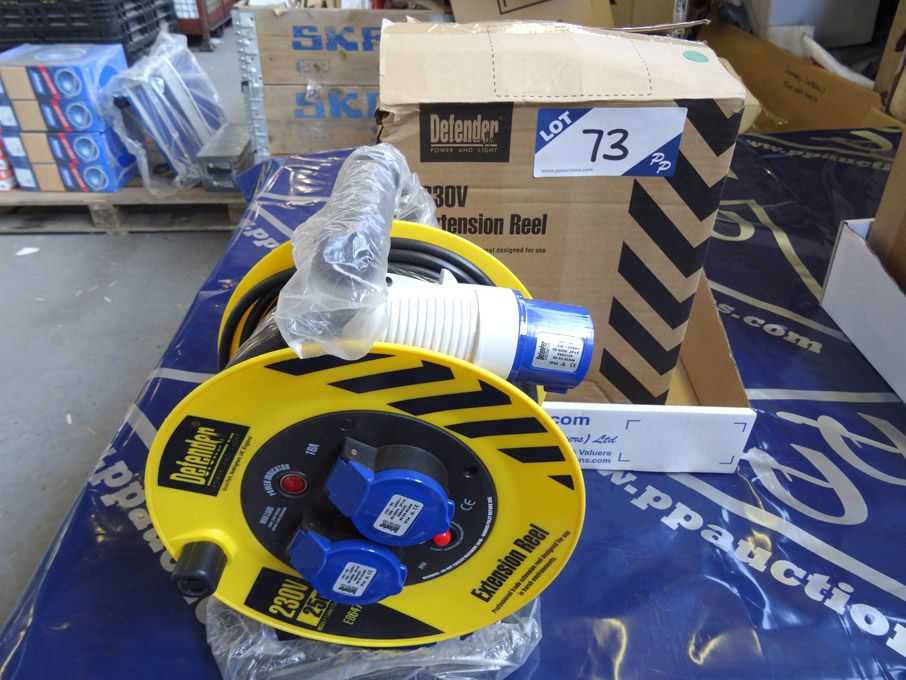 Defender 25m extension reel, 240v, 16A - (packaged...