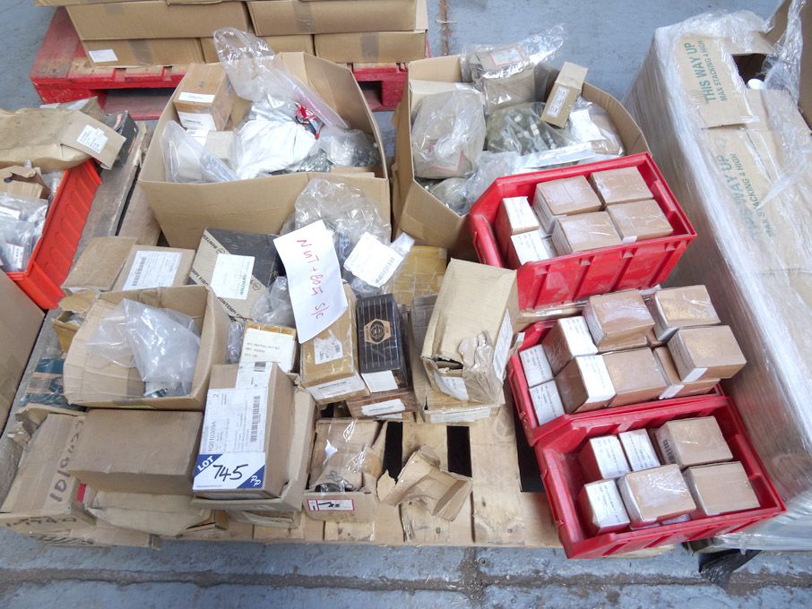 Qty various size nuts & bolts on pallet - (package...