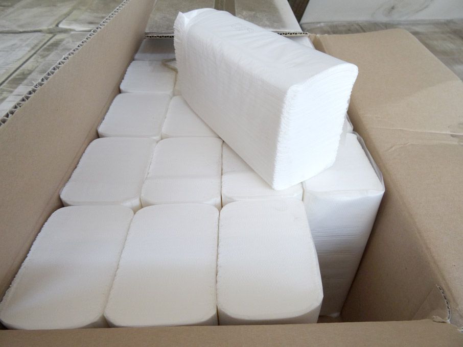 24 boxes (3000 per box) 2 ply white disposable han...