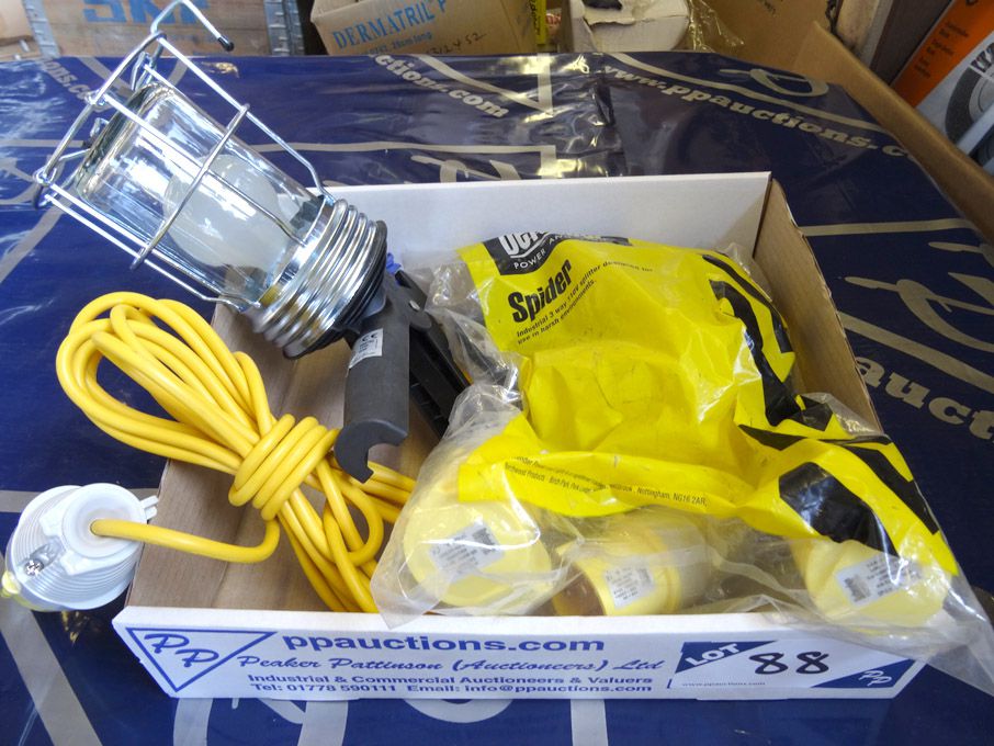 Defender 110v lead lamp, Defender Spider 3 way, 11...