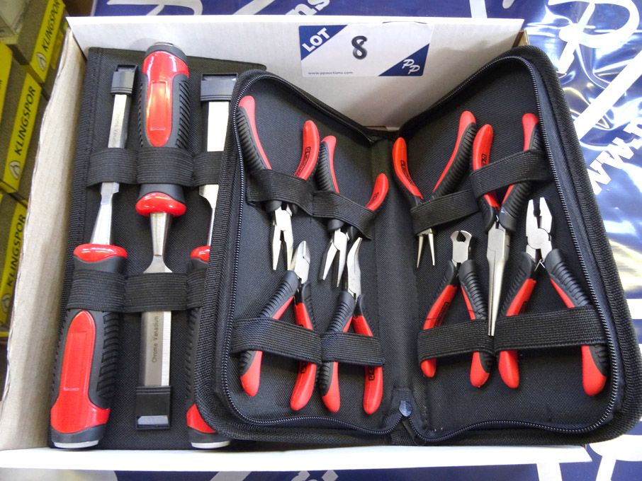 8 piece mini-plier set & 3 piece chisel set - (pac...
