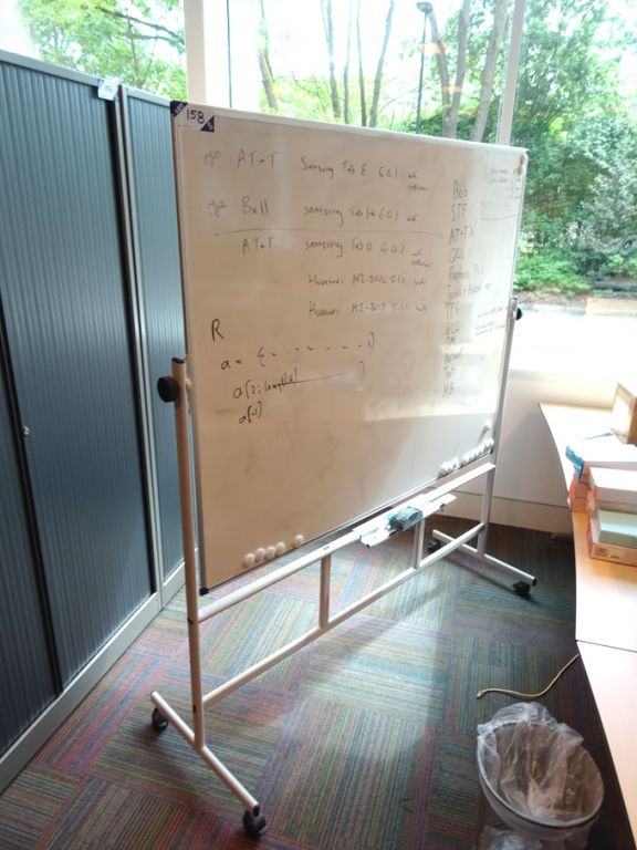 Mobile double sided white board