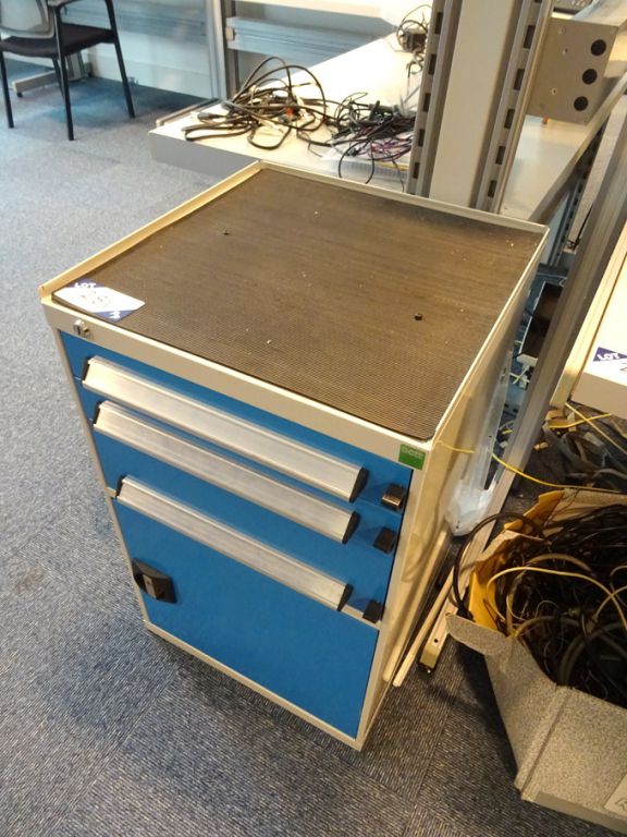 Bott grey / blue metal 3 drawer / single cupboard...