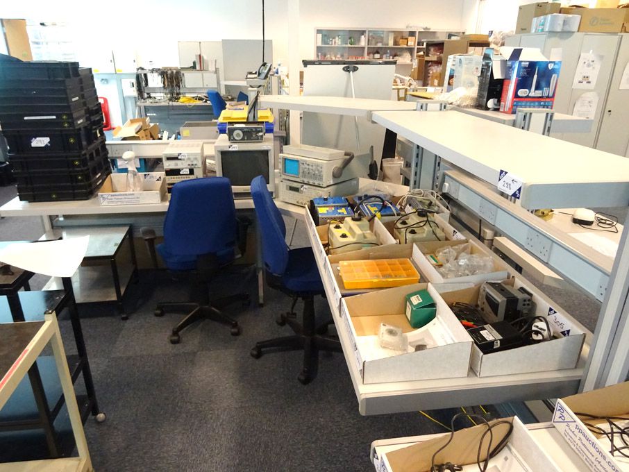 Kaymar corner electronics workbench, built in sock...