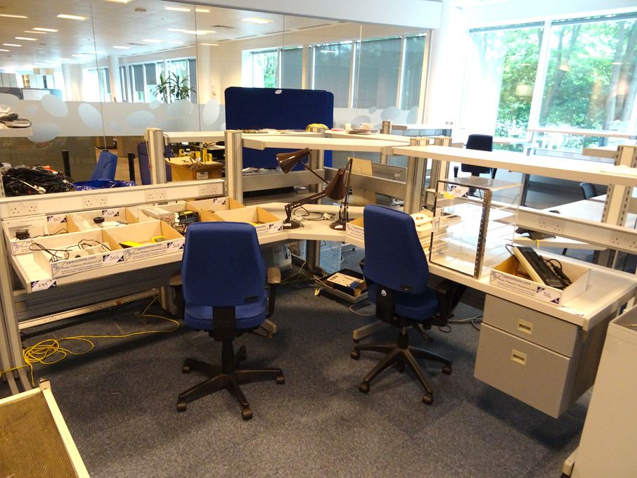 Kaymar corner electronics workbench, built in sock...