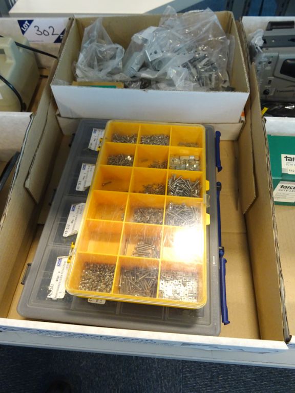 Qty various nuts, bolts, screws, brackets etc in s...