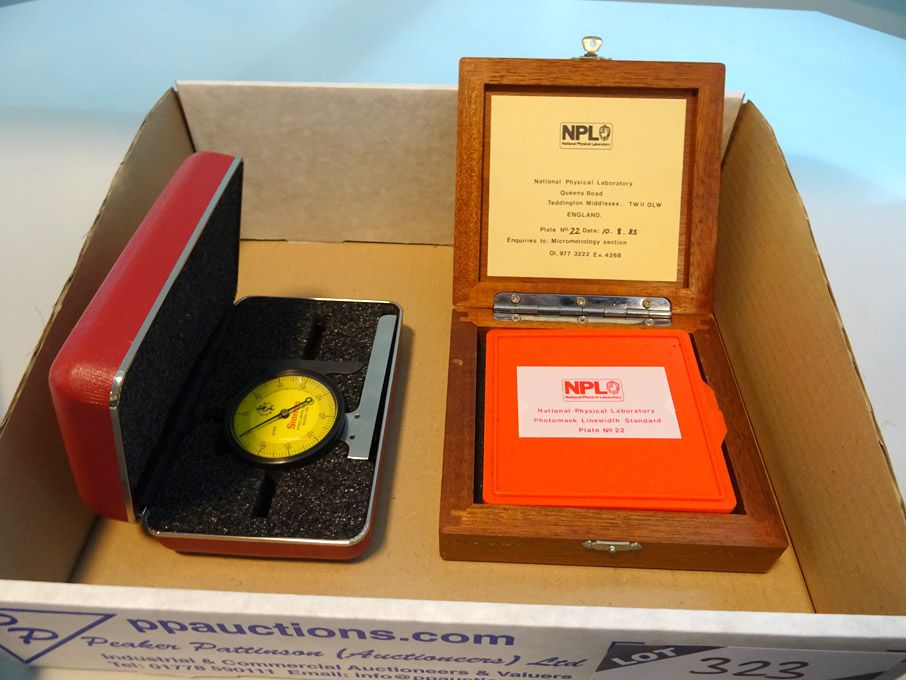 NPL No22 photomask linewidth standard, Starrett di...