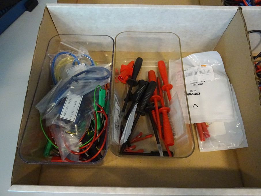 Qty various Deltron etc connector, leads etc