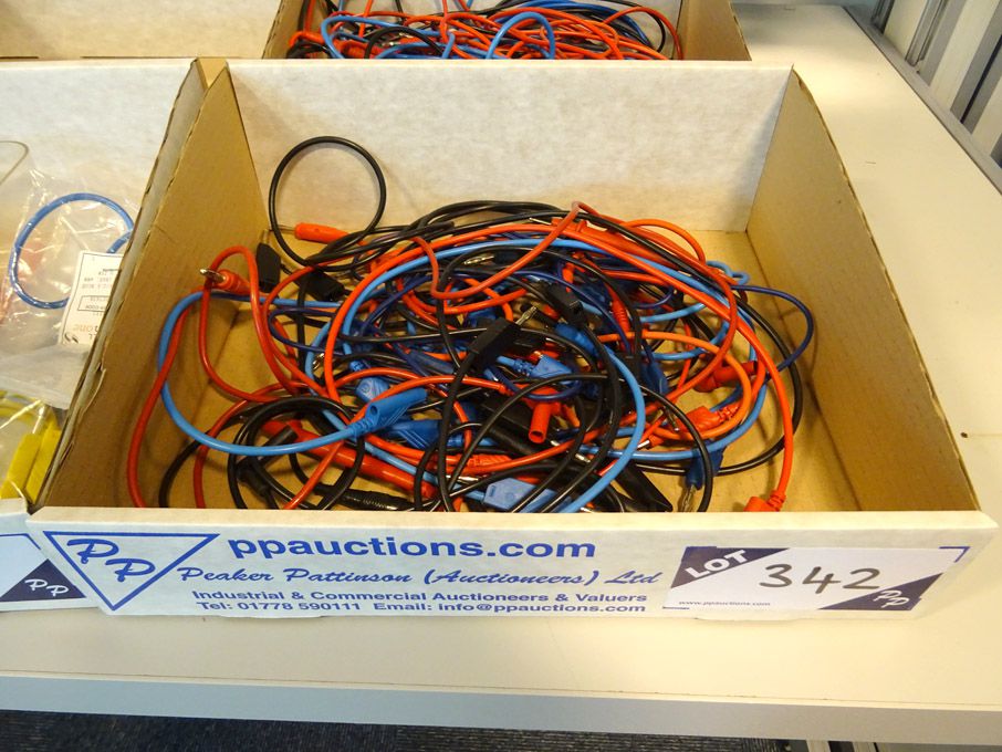 Qty various Deltron etc connector, leads etc