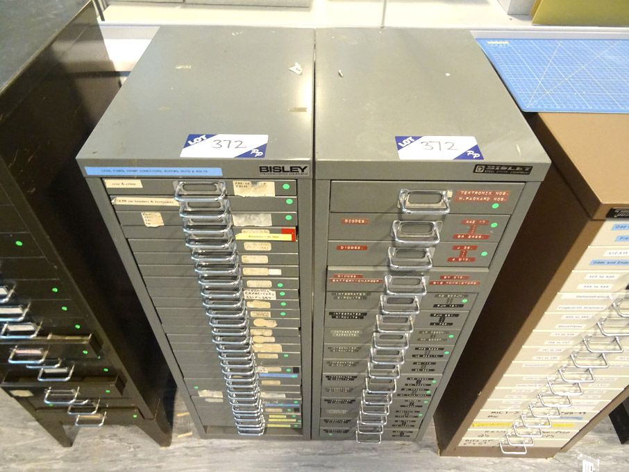2x Bisley multidrawer storage cabinets (2 drawers...