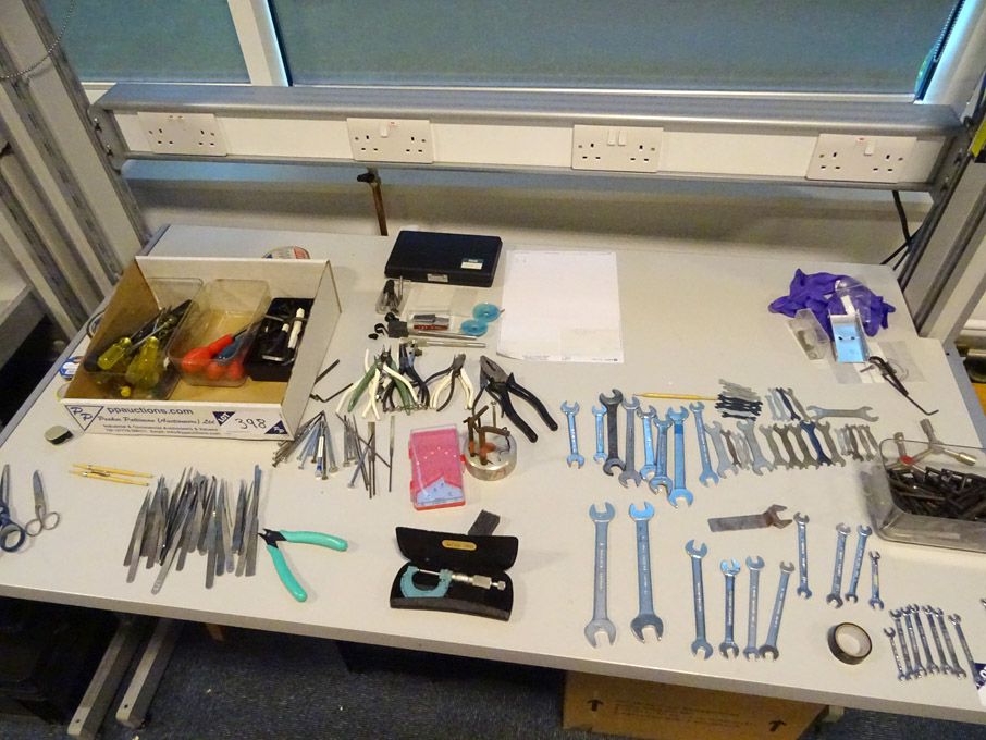 Qty various Allen keys, spanners, screwdrivers, pl...