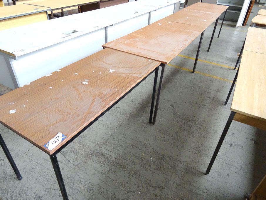 4x various wooden top tables to 1200x750mm