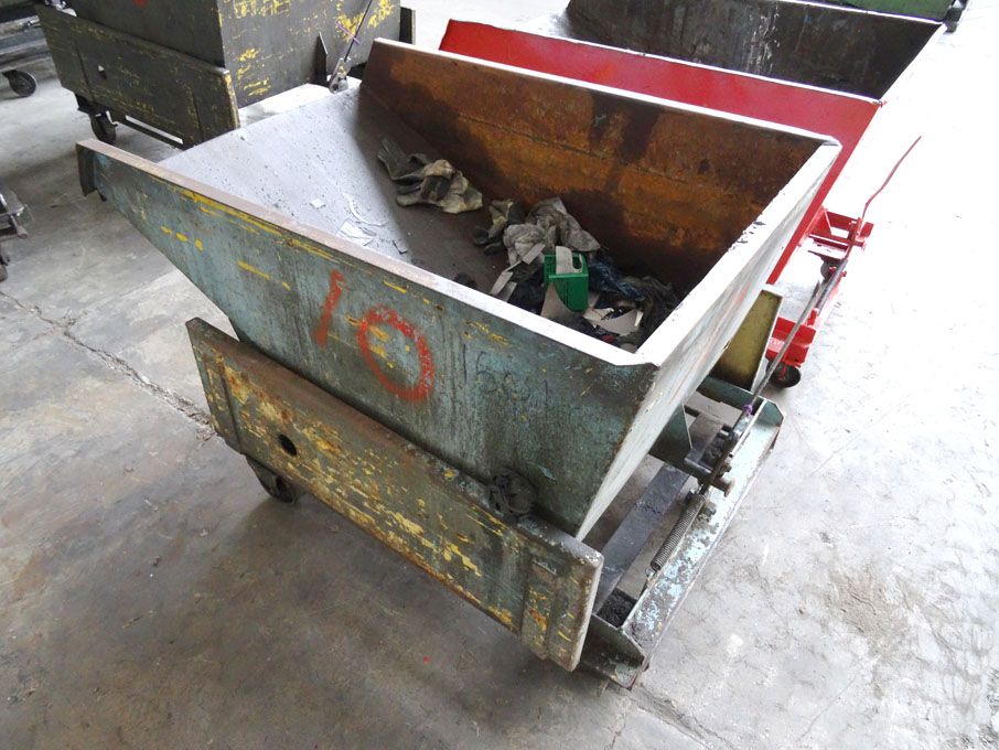 760x1160x500mm mobile forkable tipping skip
