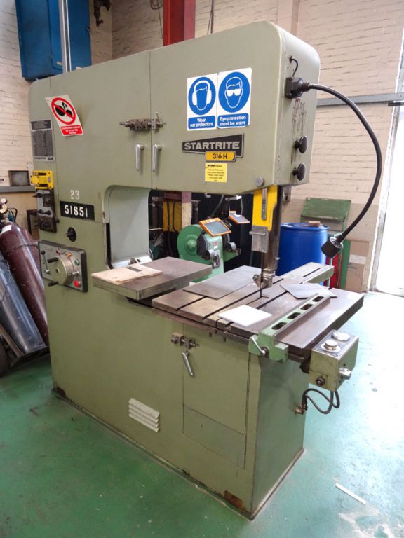 Startrite 316H vertical band saw, auxiliary table,...