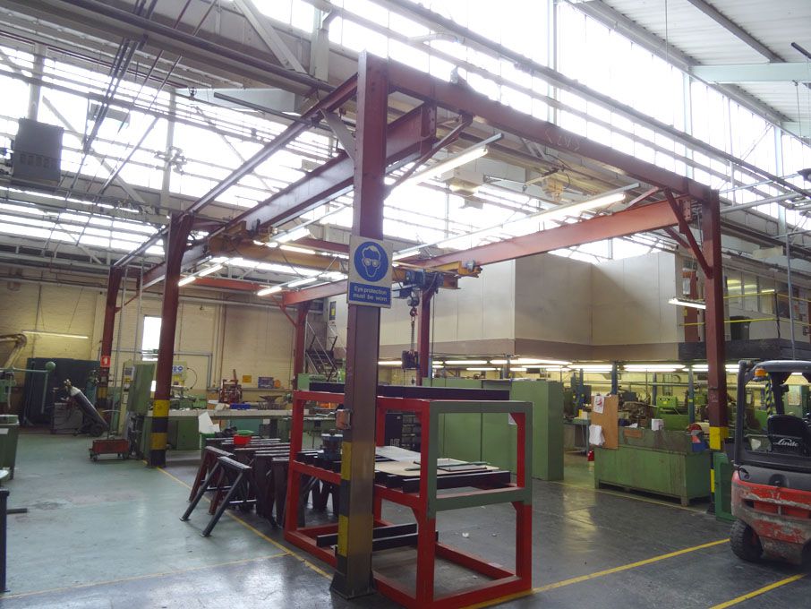 6 Pillar Gantry with Demag 2 ton electric over hea...
