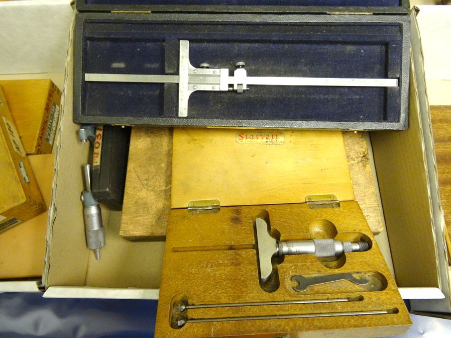 4x Mitutoyo, Starrett depth micrometers etc