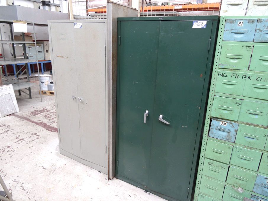 2x metal 2 door storage cupboards, 900x460x1830mm