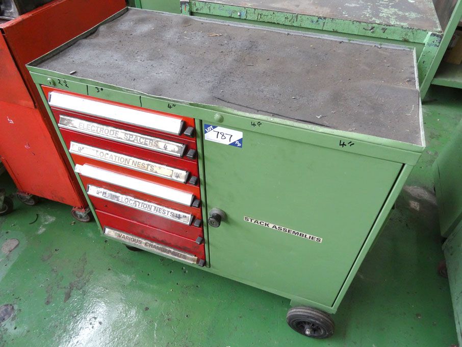 Mobile storage trolley with built in cupboard / 7...