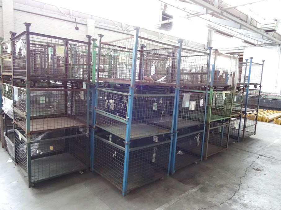 5x wire mesh forkable stillages, 900x900x600mm app...
